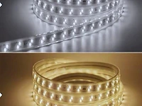 1 x led strip 25m – 10w/m – wit & warm wit – ip65 waterdicht – smd 2835 - afbeelding 1 van  6