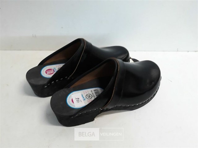 1 x lederen tuinschoen houten zool 42 - afbeelding 1 van  3