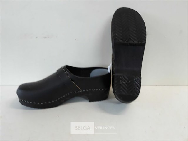1 x lederen tuinschoen houten zool 46 - afbeelding 3 van  3