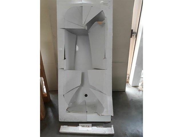 1 x ligbad 75x170 cm polyester/acryl wit - afbeelding 1 van  3