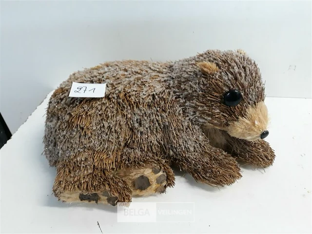 1 x liggende beer bruin 29x10 cm - afbeelding 2 van  3