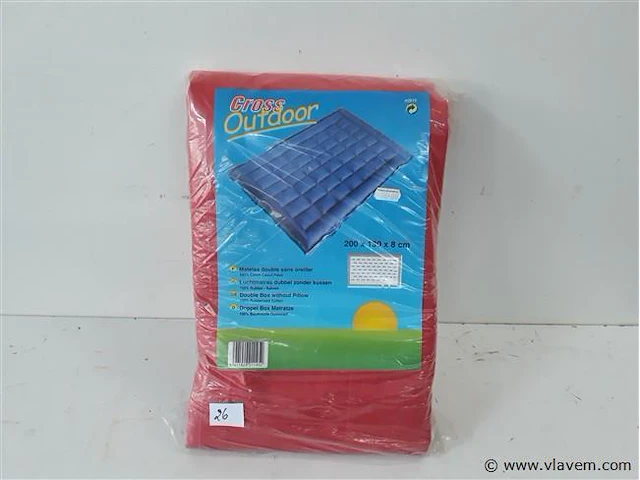 1 x luchtmatras dubbel 100% rubber-katoen - afbeelding 1 van  2