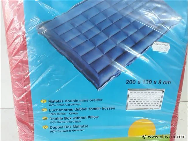 1 x luchtmatras dubbel 100% rubber-katoen - afbeelding 2 van  2