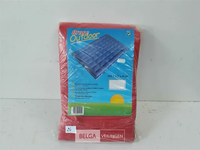1 x luchtmatras dubbel 100% rubber-katoen - afbeelding 1 van  3