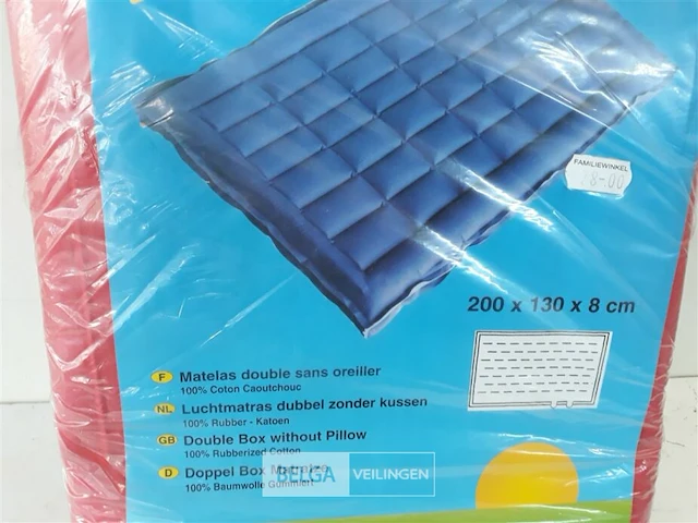 1 x luchtmatras dubbel 100% rubber-katoen - afbeelding 3 van  3