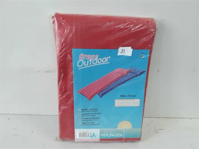 1 x luchtmatras enkel 100% rubber-katoen - afbeelding 1 van  3