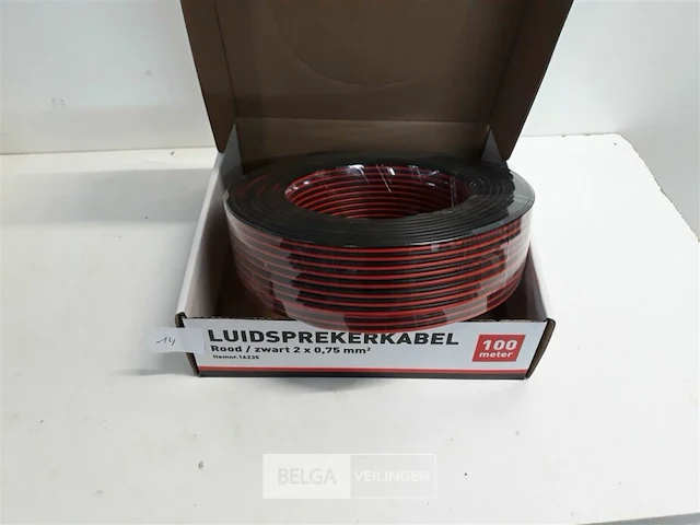1 x luidspreker kabel rood/zwart 2x0,75mm 100m - afbeelding 1 van  3