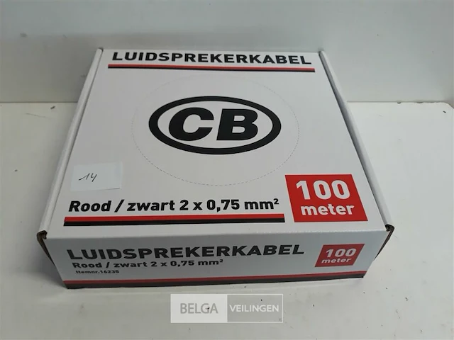 1 x luidspreker kabel rood/zwart 2x0,75mm 100m - afbeelding 3 van  3