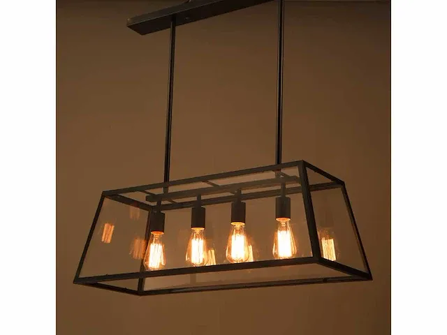 1 x luster staal en glas - afbeelding 1 van  3