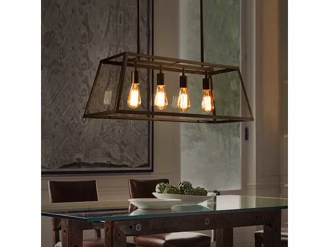 1 x luster staal en glas - afbeelding 3 van  3