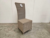 1 x luxury lounge wickerstoel detroit kobo brown - hoge rug - afbeelding 1 van  4