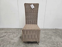 1 x luxury lounge wickerstoel detroit kobo brown - hoge rug - afbeelding 2 van  4