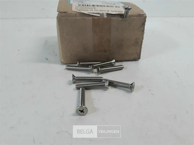 1 x metaalvijzen inox a2 kruiskop m5x30 200 stuks - afbeelding 3 van  3