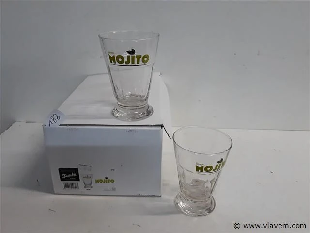 1 x mojito glazen 6 stuks - afbeelding 1 van  2