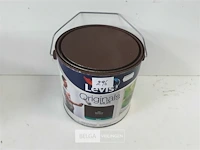 1 x muur en plafond verf mat donker bruin levis 2,5l - afbeelding 2 van  3