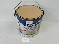 1 x muur en plafond verf mat klei bruin levis 2,5l - afbeelding 1 van  3