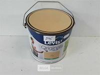 1 x muur en plafond verf mat klei bruin levis 2,5l - afbeelding 2 van  3