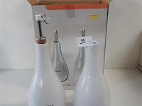 1 x olijf en azijnset 25 cm porselein