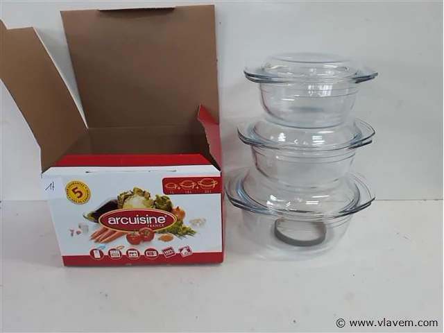 1 x ovenschotel rond 3 stuks arcuisine - afbeelding 1 van  2