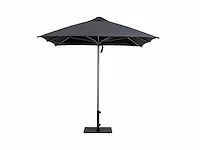 1 x parasol 2,5m antraciet met hoes - stalen voet 35kg zwart