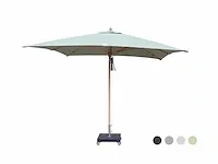 1 x parasol 2,5m hout - lichtgroen - stalen voet 35kg zwart - afbeelding 12 van  20