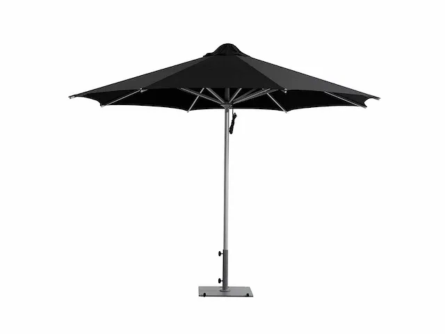 1 x parasol 3,5m rood met hoes - granieten voet 60kg - afbeelding 1 van  15