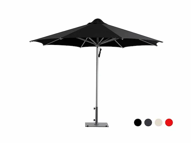 1 x parasol 3,5m rood met hoes - granieten voet 60kg - afbeelding 8 van  15