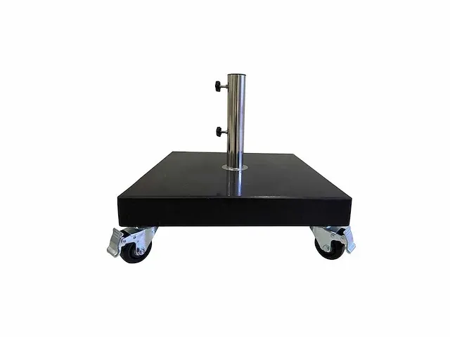 1 x parasol 3m hout - medium grijs - granieten voet 60kg - afbeelding 7 van  17