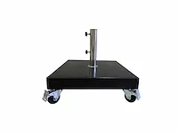 1 x parasol 3m hout - medium grijs - granieten voet 60kg - afbeelding 7 van  17