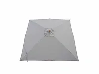 1 x parasol 3m hout - medium grijs - granieten voet 60kg - afbeelding 11 van  17