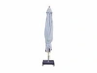 1 x parasol 3m hout - medium grijs - granieten voet 60kg - afbeelding 2 van  18