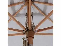 1 x parasol 3m hout - medium grijs - granieten voet 60kg - afbeelding 13 van  18