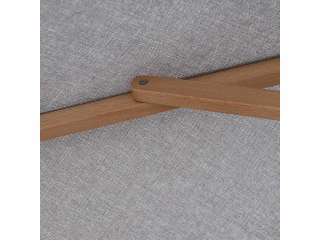 1 x parasol 3m hout - medium grijs - granieten voet 60kg - afbeelding 15 van  18