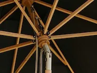 1 x parasol 3m hout - zand - granieten voet 60kg - afbeelding 5 van  21