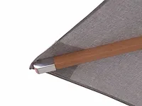 1 x parasol 3m hout - zand - granieten voet 60kg - afbeelding 8 van  21