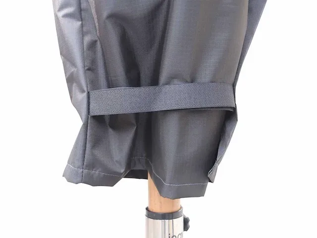 1 x parasol 3m zand met hoes - stalen voet 45kg zilver - afbeelding 2 van  11