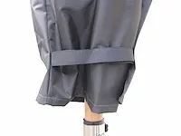 1 x parasol 3m zand met hoes - stalen voet 45kg zilver - afbeelding 2 van  11