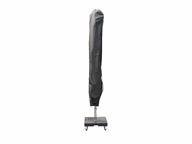 1 x parasol 3m zand met hoes - stalen voet 45kg zilver - afbeelding 8 van  11