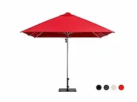 1 x parasol 3m zand met hoes - stalen voet 45kg zilver - afbeelding 4 van  11