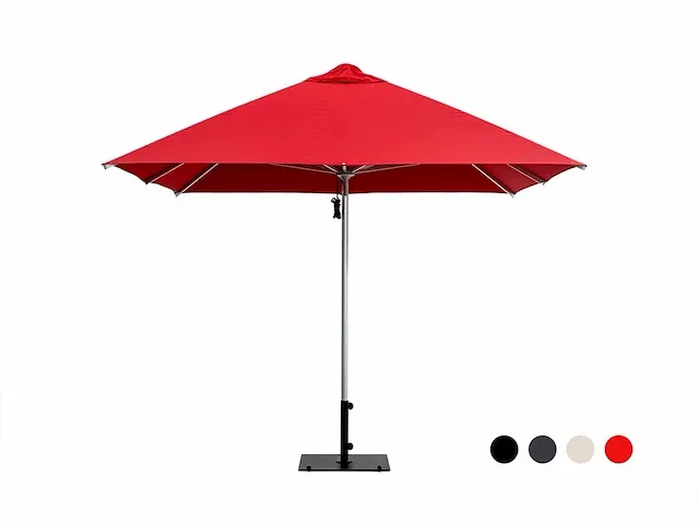 1 x parasol 3m zwart met hoes - granieten parasolvoet 60kg - afbeelding 6 van  13