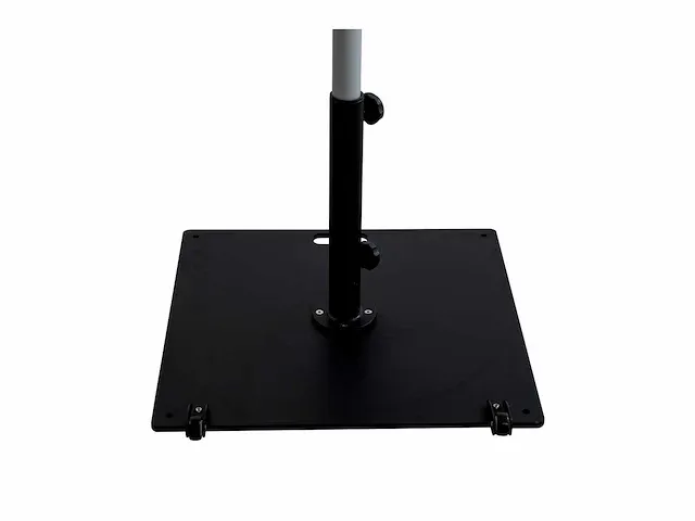 1 x parasol 3m zwart met hoes - stalen voet 45kg zwart - afbeelding 3 van  11