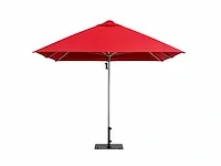 1 x parasol 3m zwart met hoes - stalen voet 45kg zwart
