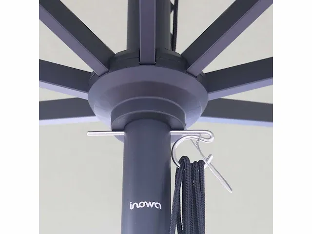 1 x parasol 4m alu - crème - granieten voet 90kg - afbeelding 2 van  16