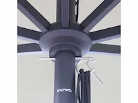 1 x parasol 4m alu - crème - granieten voet 90kg - afbeelding 2 van  16
