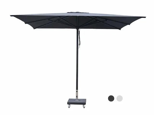 1 x parasol 4m alu - crème - granieten voet 90kg - afbeelding 1 van  16