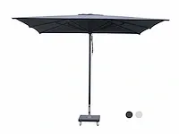 1 x parasol 4m alu - donkergrijs - granieten voet 90kg - afbeelding 1 van  16