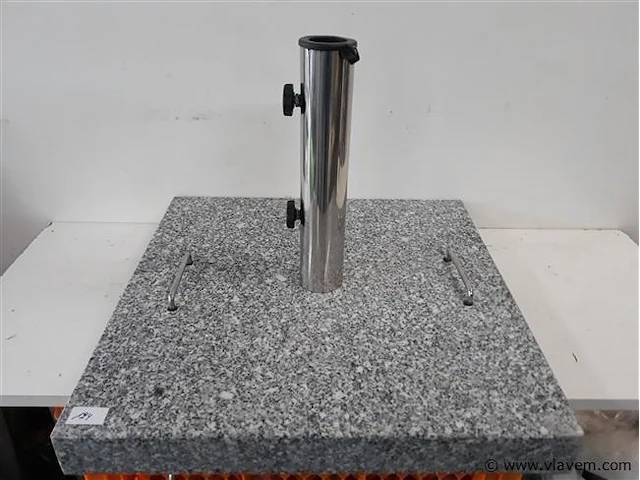 1 x parasolvoet graniet 40 kg 50x50x6 cm - afbeelding 1 van  2
