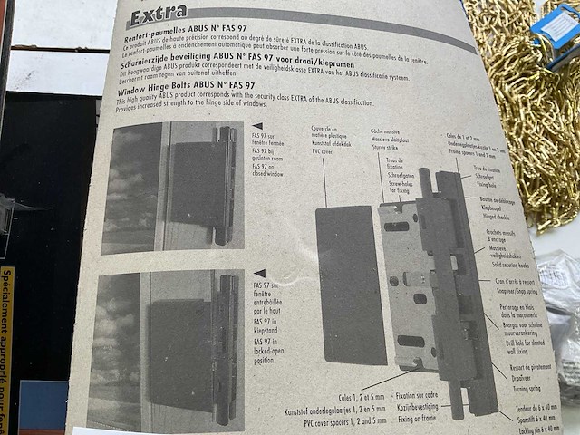 1 x partij bijzetsloten; raambeveiligers; veiligheidsrozetten - afbeelding 7 van  9