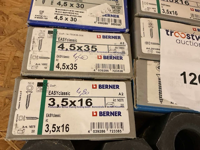 1 x partij inox spaanplaatschroeven; moeren - afbeelding 4 van  6