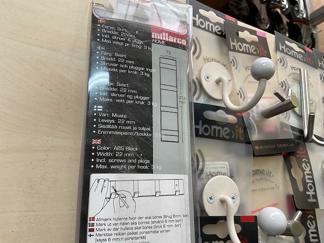 1 x partij kapstokken; wandhaken - afbeelding 4 van  8